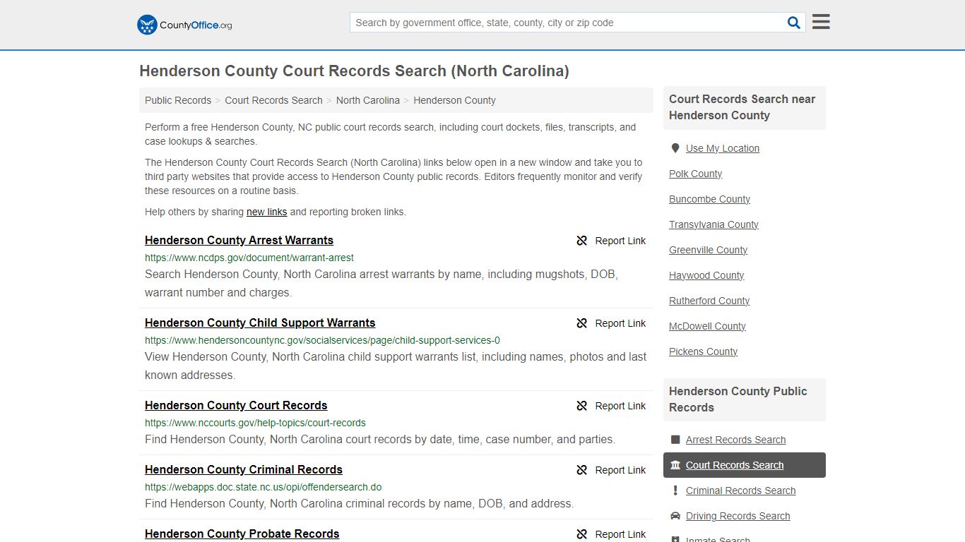 Henderson County Court Records Search (North Carolina) - County Office