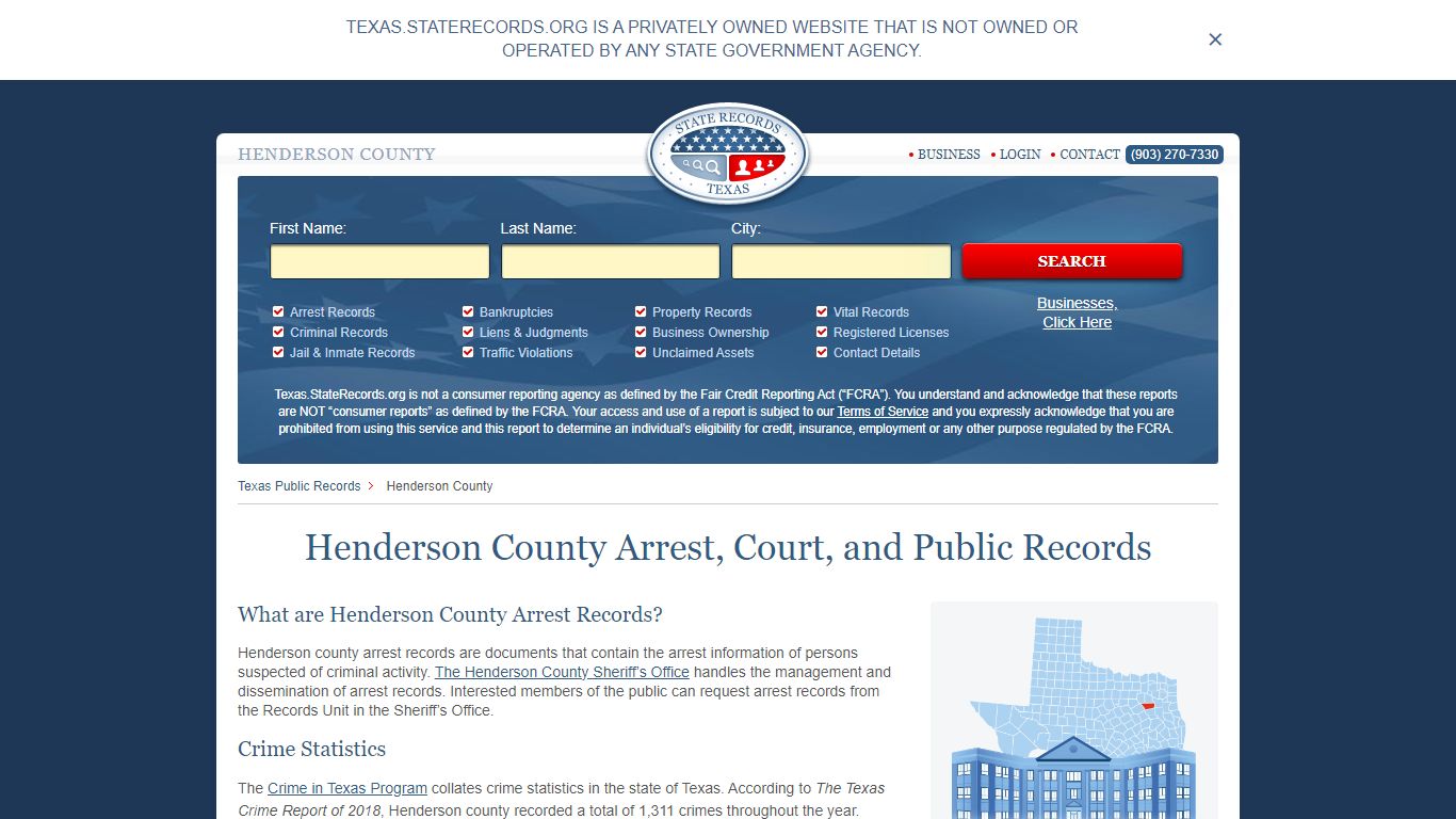 Henderson County Arrest, Court, and Public Records